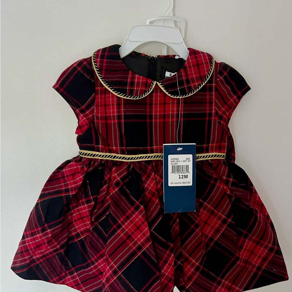 Hartstrings NWT Holiday Plaid Dress – Size 12M